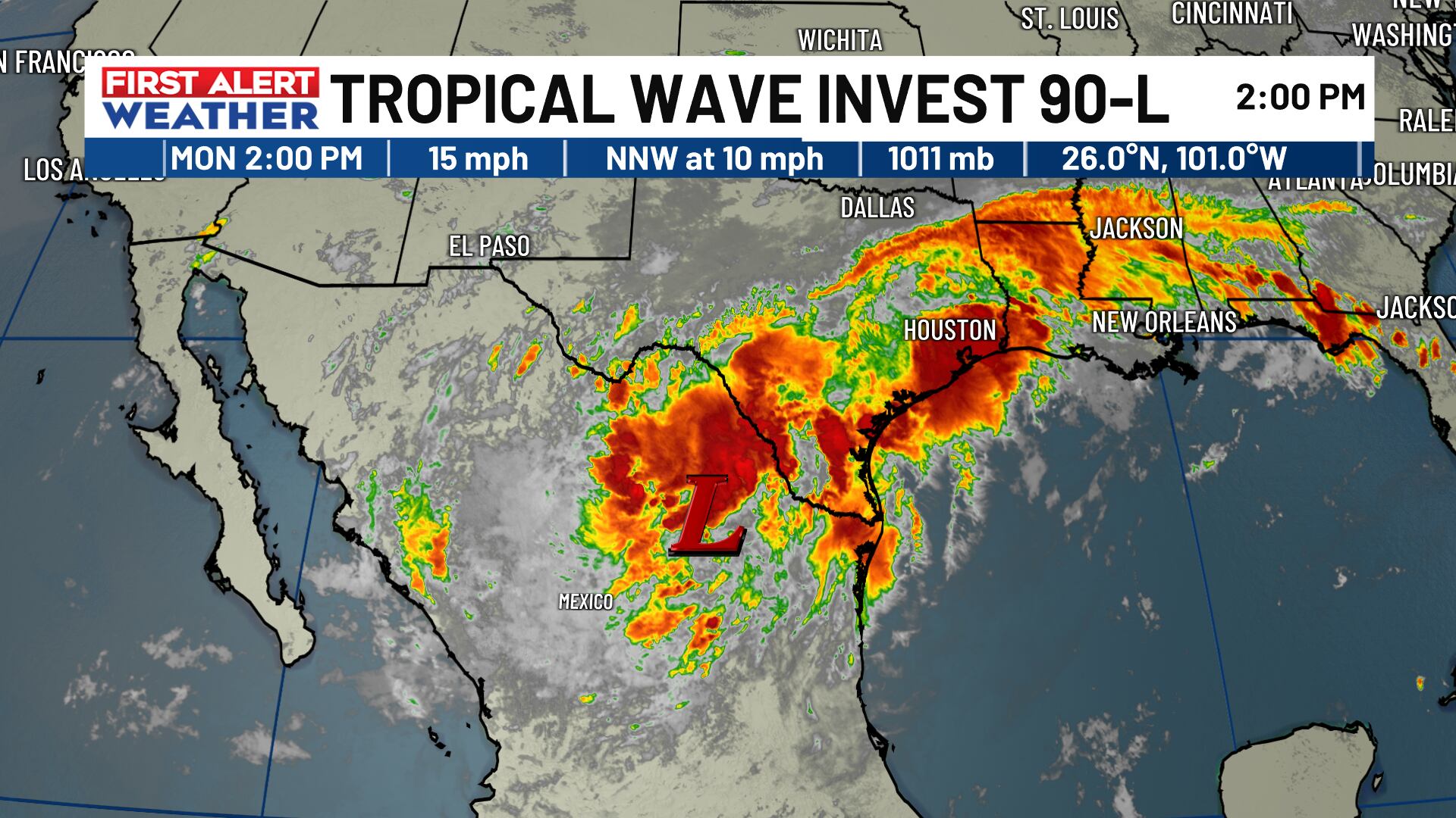 FIRST ALERT: Tropical Wave Invest 90-L forms in the Gulf