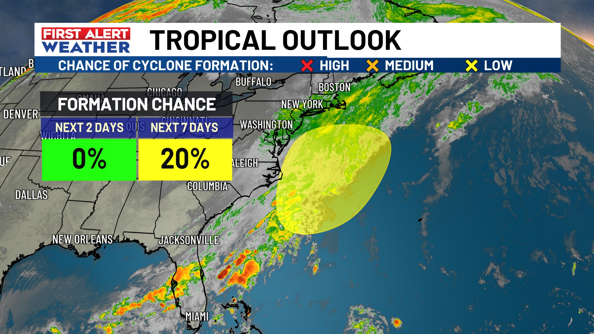Weather service watches subtropical system off US East Coast