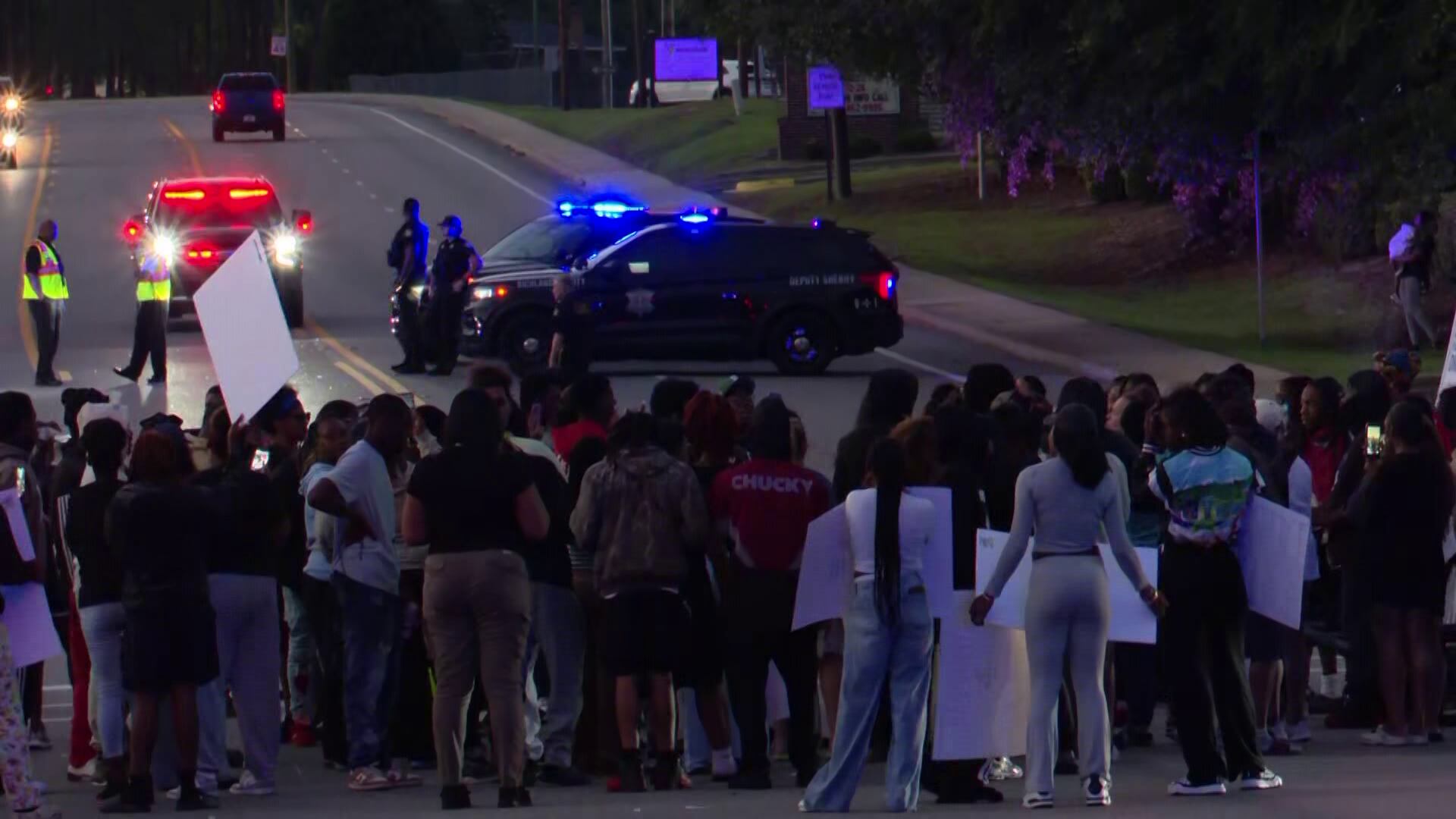 Protesters gather at Columbia-area gas station after acquittal in Rick Chow trial