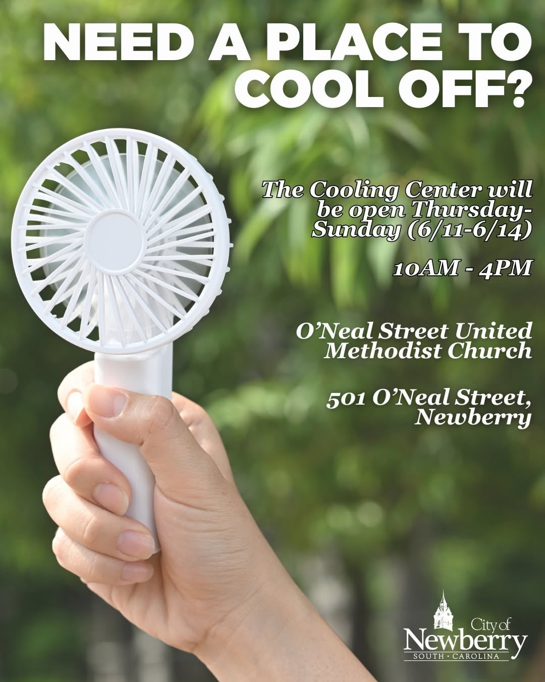 Cooling center in Newberry County now open