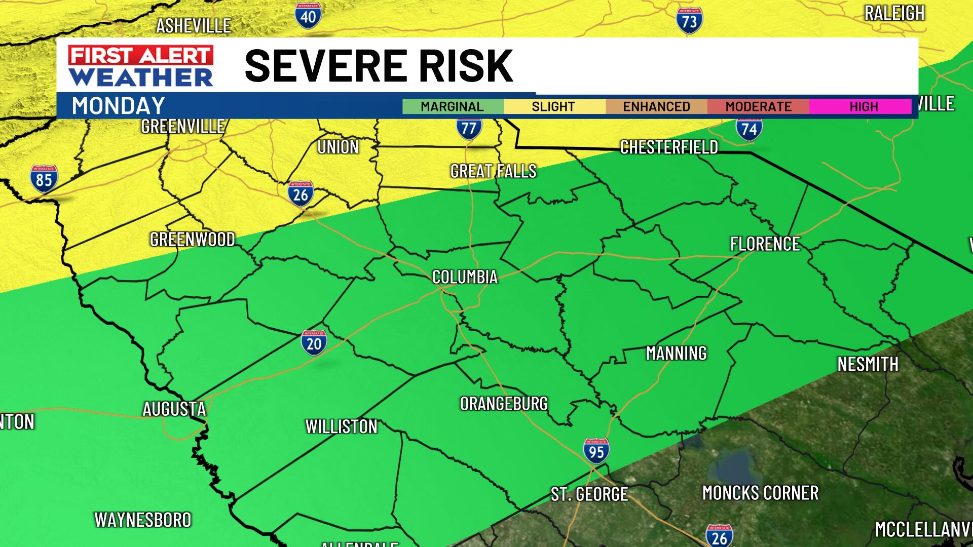 FIRST ALERT: Hot and humid with a few storms late today into tonight