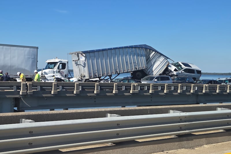 Photos provided by WIS viewers show the aftermath of a 60-car crash on Interstate 95.