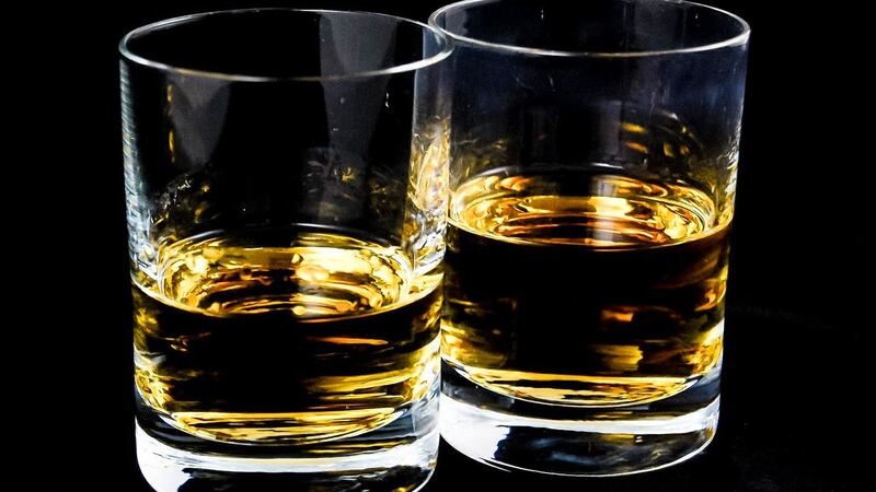 Glasses of hard liquor