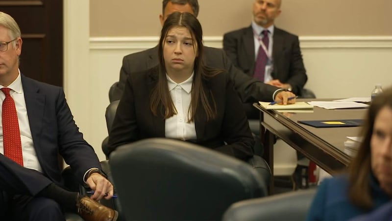 Jamie Komoroski listened to impact statements from family members of Samantha Miller and Aric...