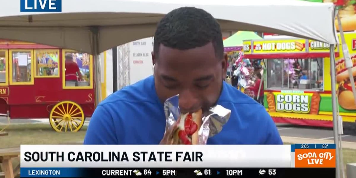 WIS reporter s big bite at SC State Fair goes viral WIS reporter s big bite at SC State Fair goes viral