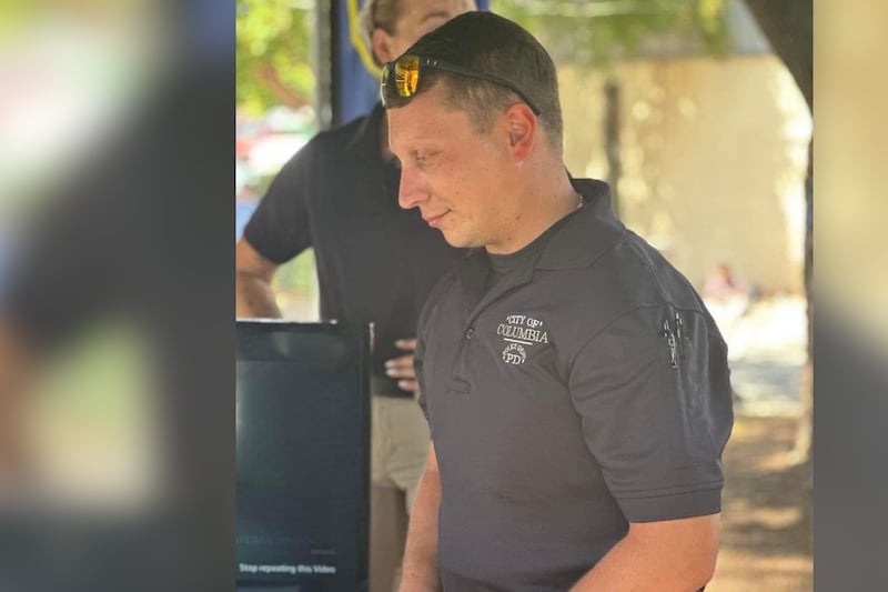 Photos of fallen Columbia police officer Chris DeLong provided by his family.