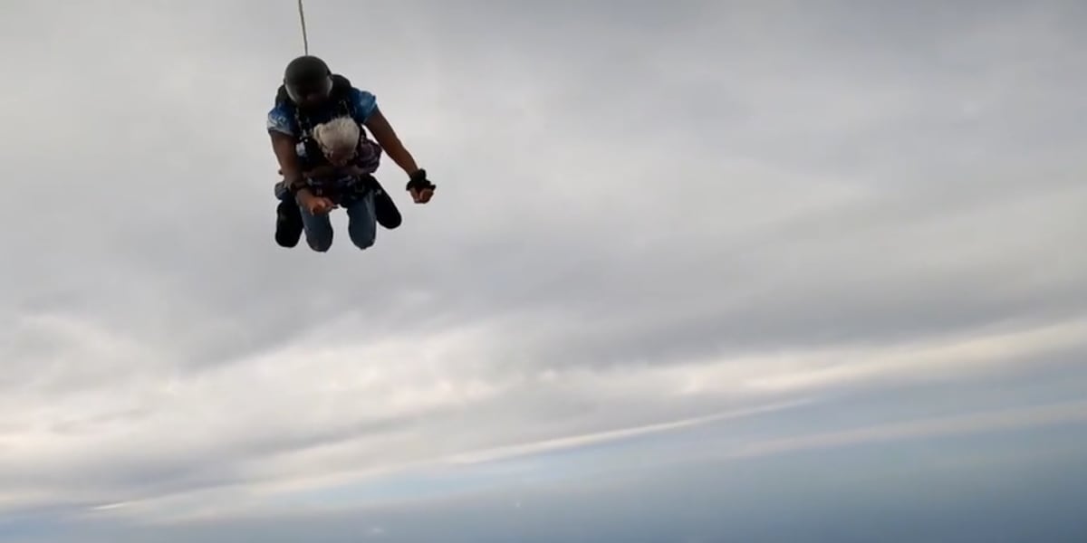 103-year-old woman’s record-breaking skydiving trip proves age is just a number