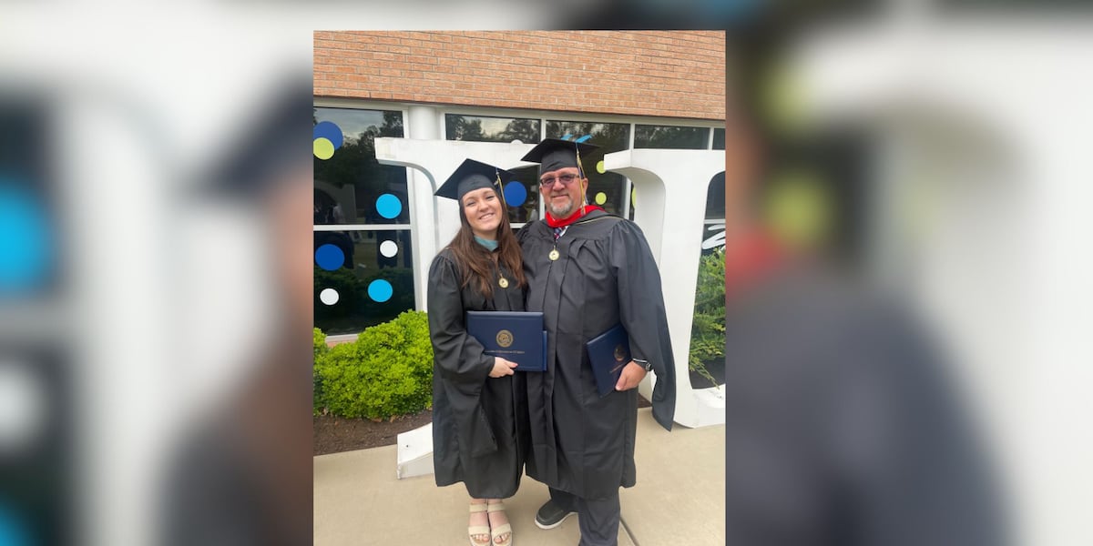 Father-daughter duo graduates together from Columbia International ...