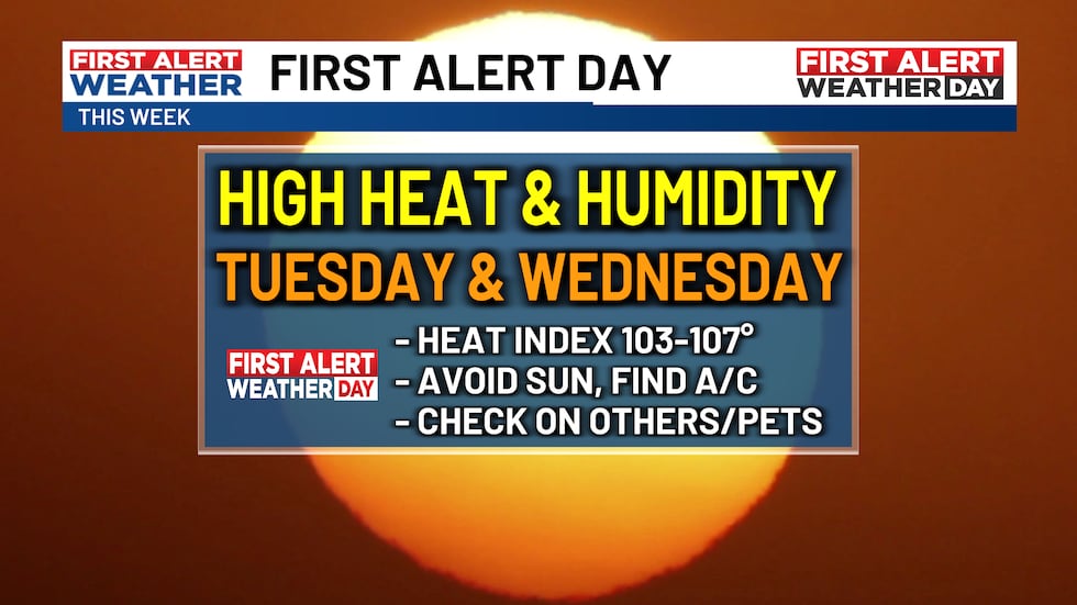 Hot Weather Incoming Alert FIRST ALERT WEATHER - 2 more First Alert Weather Days Tuesday and ...
