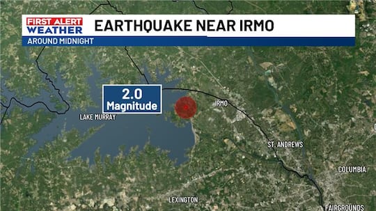 The United States Geological Survey said a magnitude 2.0 earthquake was detected around three...