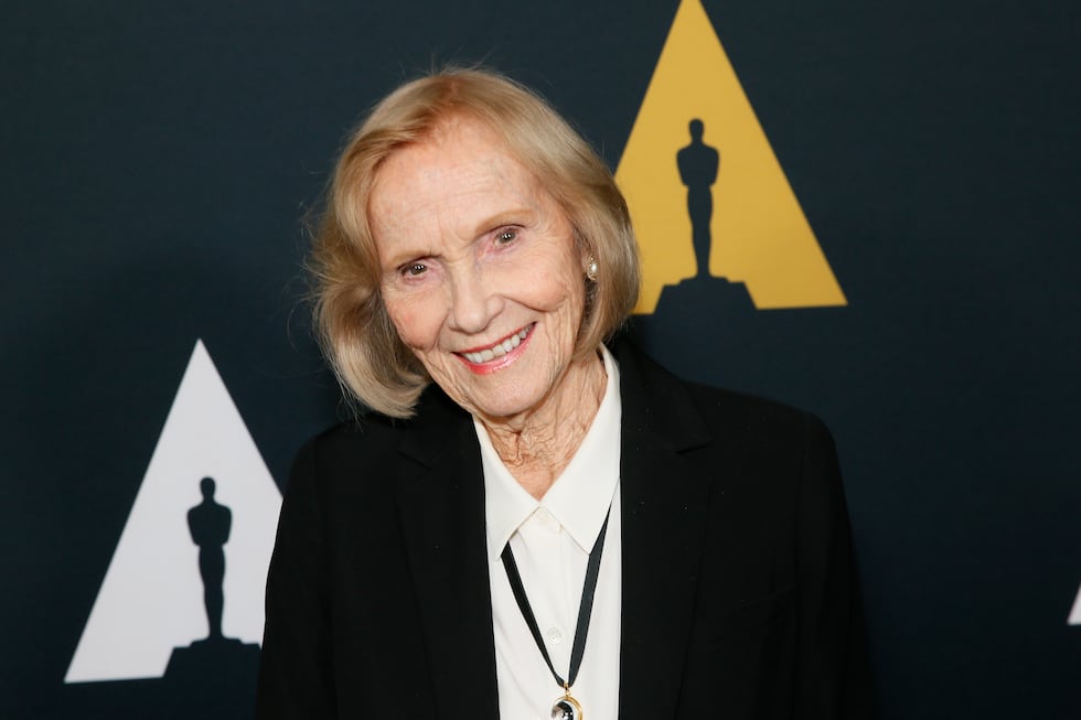 FILE - Eva Marie Saint poses at the Academy Nicholl Fellowships in Screenwriting Awards and...