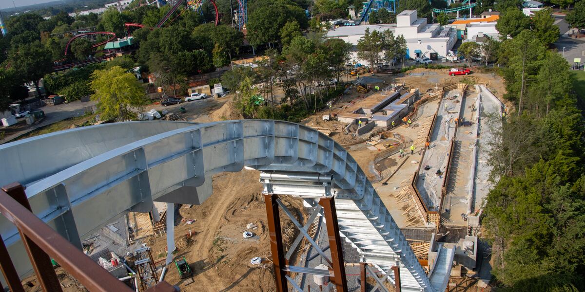 Carowinds’ new record-breaking water ride reaches major construction milestone: See photos here