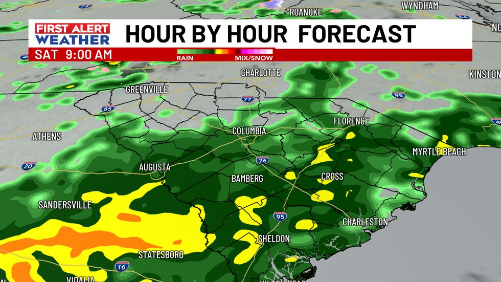 Turning Back Raining Rain moves in today; Turning drastically colder into the week ahead
