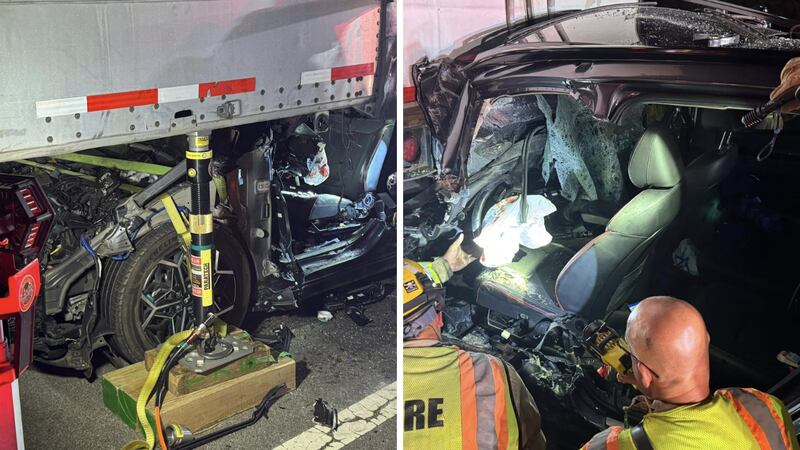 LOOK: SUV collides with back of semi truck in I-26 crash