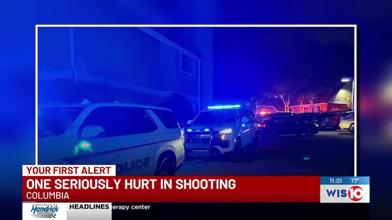 Police said a man was seriously hurt after a shooting in Columbia late Monday.