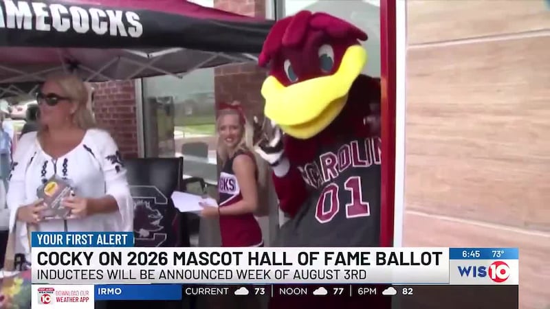The University of South Carolina's Cocky is now on the ballot for a big, national honor.