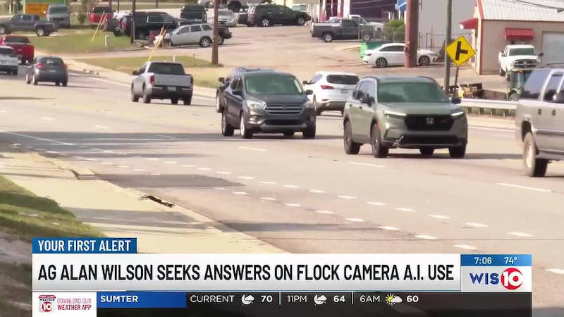 South Carolina Attorney General Alan Wilson sent a letter to Flock Safety on Monday...