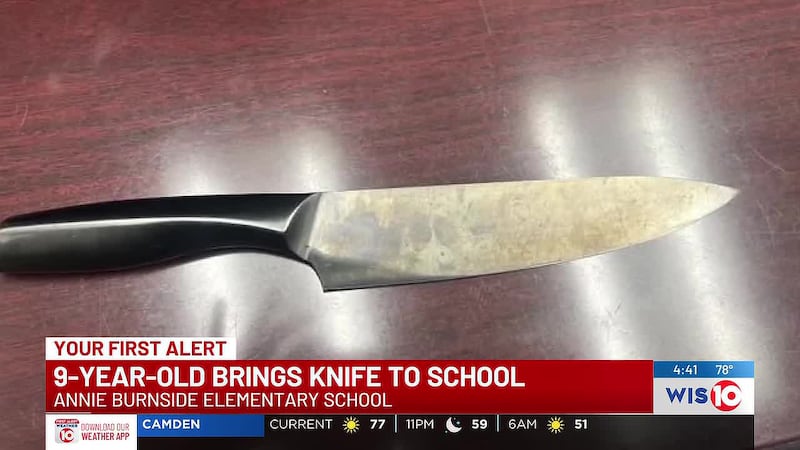 A nine-year-old student brought a knife with her to Annie Burnside Elementary School intending...
